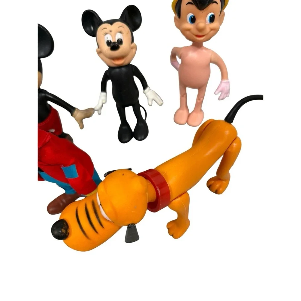 VTG R Dakin Plastic Figures Disney Minnie Mickey Goofy Dumbo Donald 1970's 8